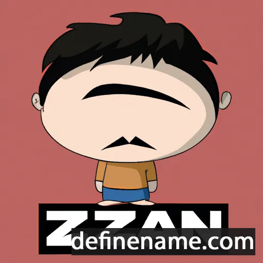 cartoon of the name Izan