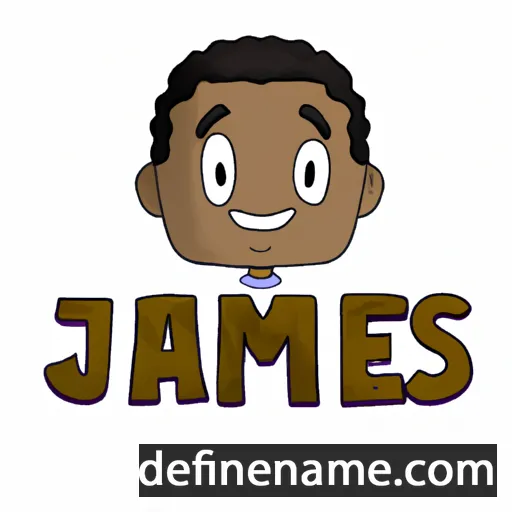 cartoon of the name James