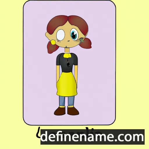 cartoon of the name Llesenia