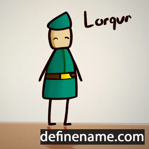 cartoon of the name Llorienzu