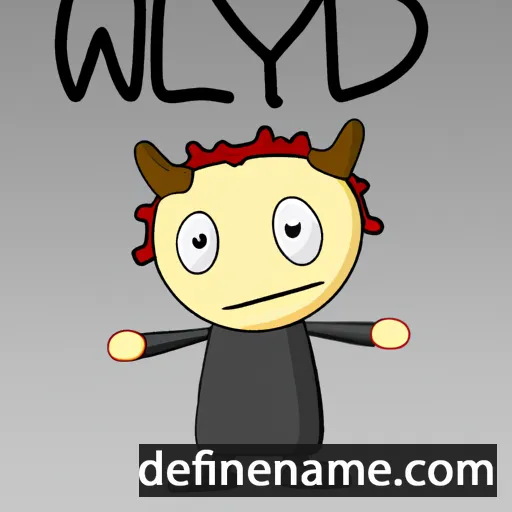 cartoon of the name Llwyd