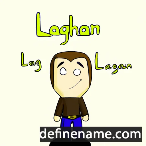 cartoon of the name Loghan