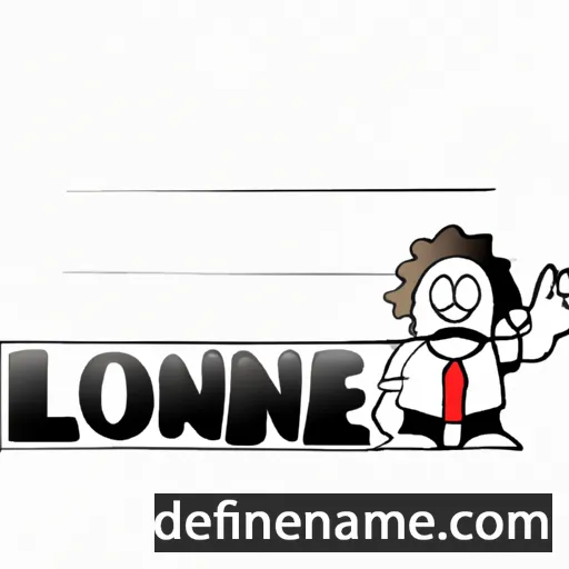 cartoon of the name Lonie