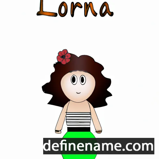 cartoon of the name Lorana