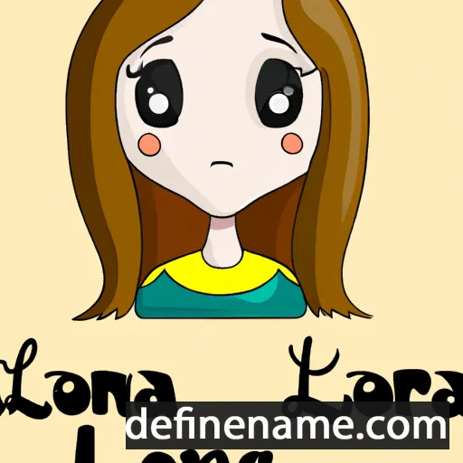 cartoon of the name Lorana