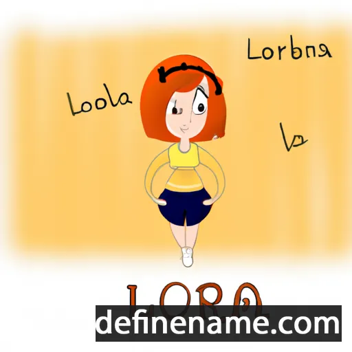 cartoon of the name Lorela