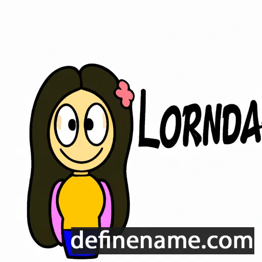 cartoon of the name Lorenda