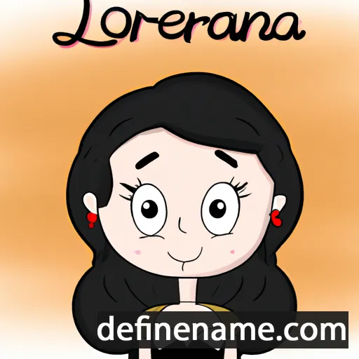 cartoon of the name Lorenia