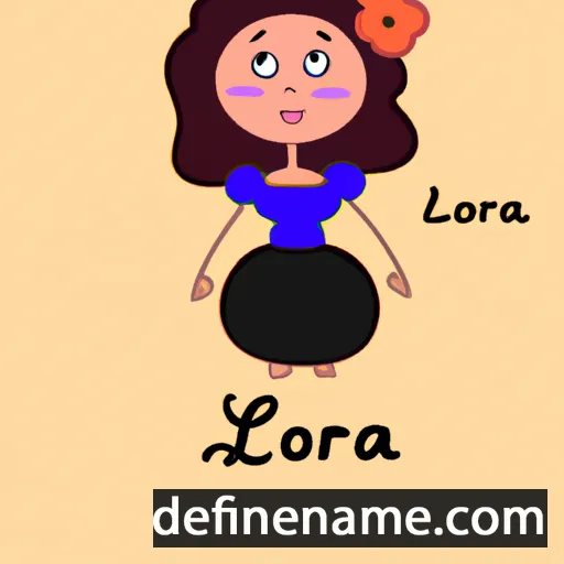 cartoon of the name Loreza