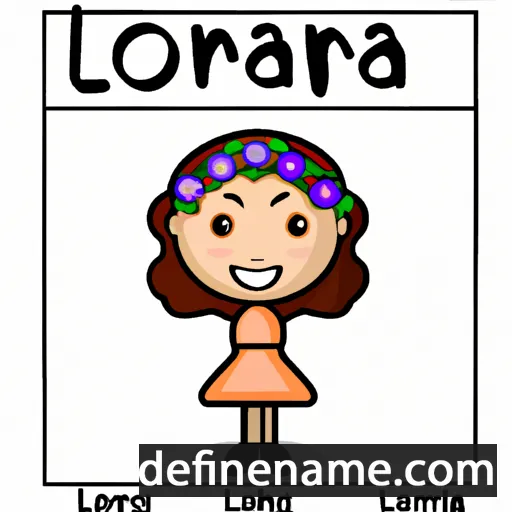 cartoon of the name Lorraina