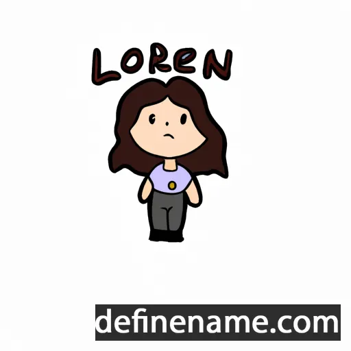 cartoon of the name Lorreen