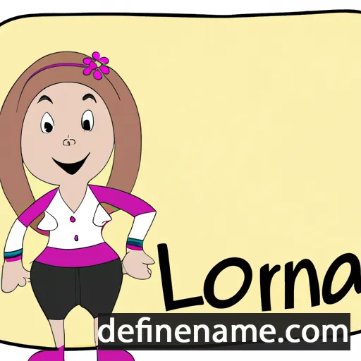 cartoon of the name Lorrna