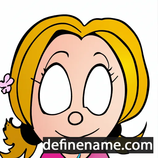 cartoon of the name Louelle