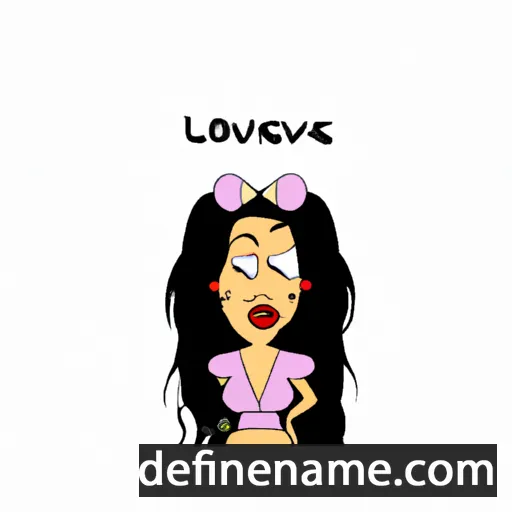 cartoon of the name Louvena