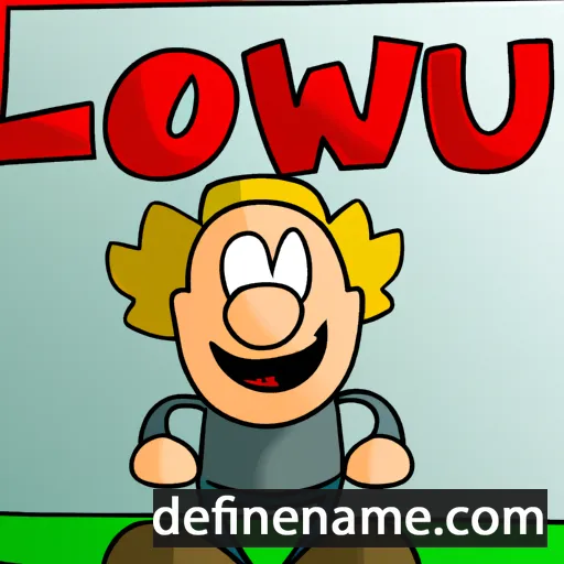 cartoon of the name Louw