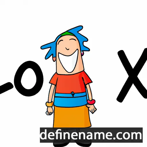 cartoon of the name Loxi