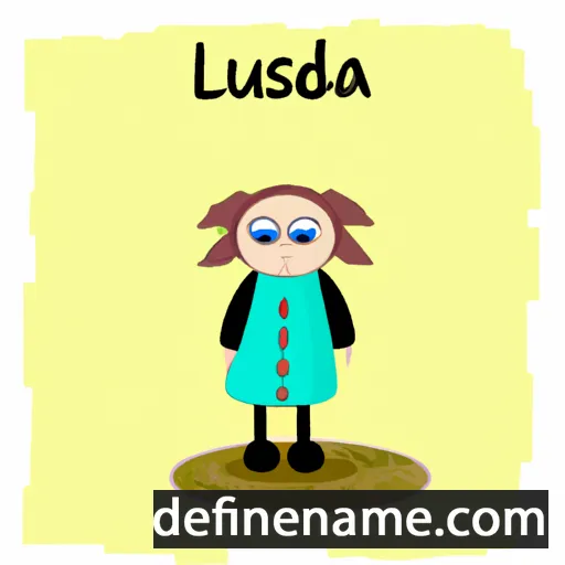 cartoon of the name Lusinda