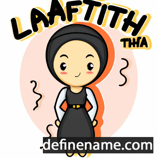 cartoon of the name Luthfiah