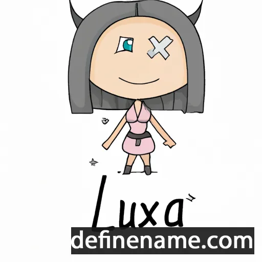 cartoon of the name Luxia