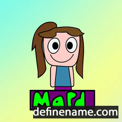 cartoon of the name Maddi