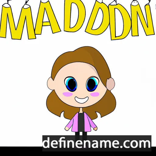 cartoon of the name Maddilyn