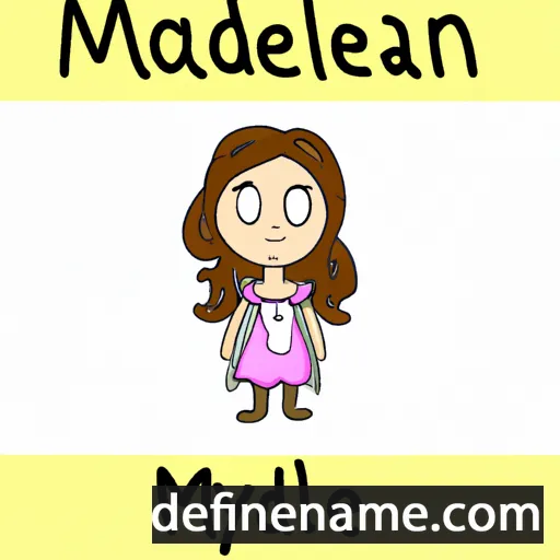 cartoon of the name Madeleyn