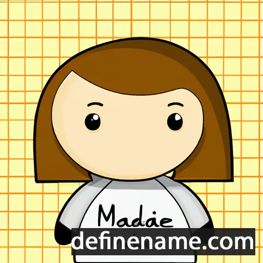 cartoon of the name Madie