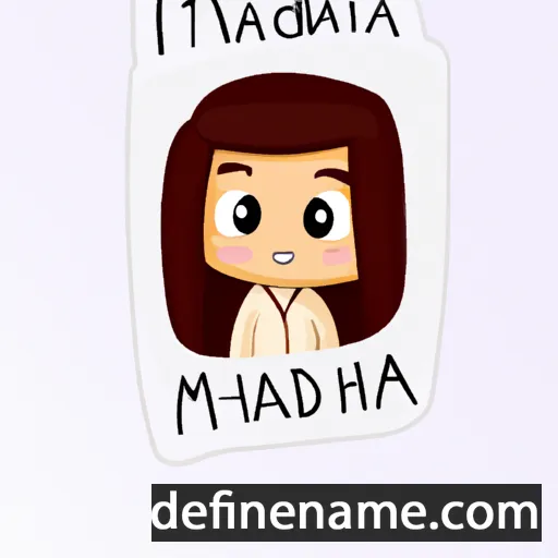 cartoon of the name Madiha