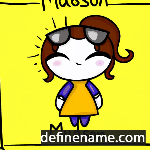 cartoon of the name Madisun