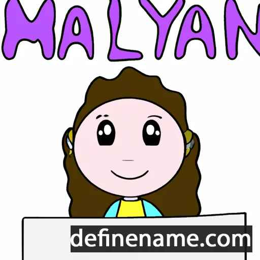 cartoon of the name Maelynn