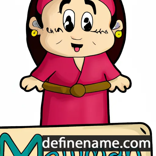 cartoon of the name Maemunah