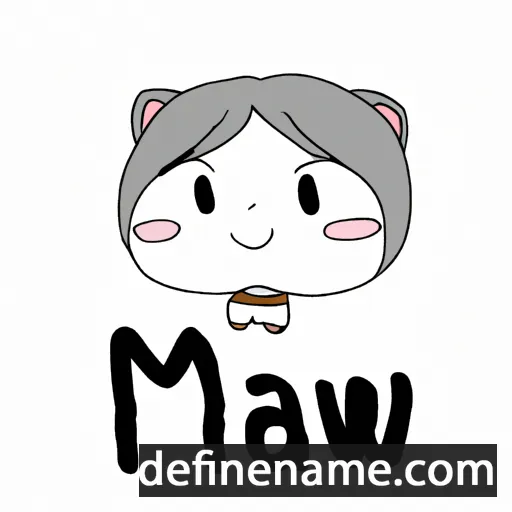 cartoon of the name Maew