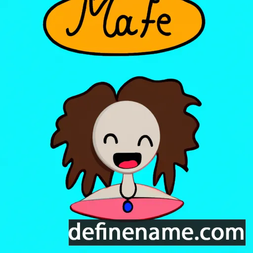 cartoon of the name Mafê