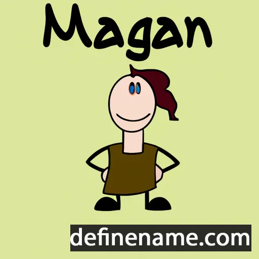 cartoon of the name Magan