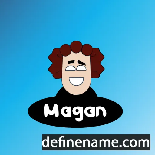 cartoon of the name Magan