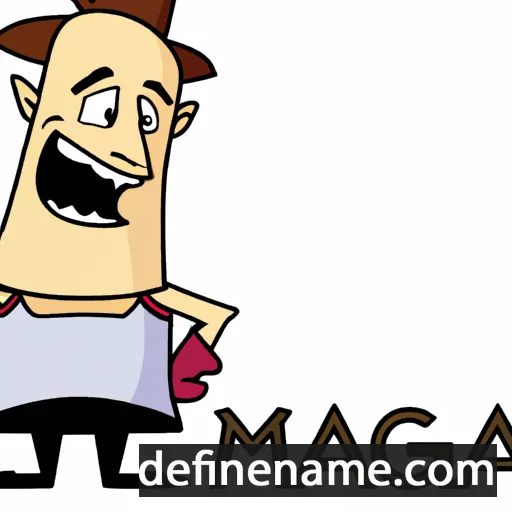 cartoon of the name Magnas