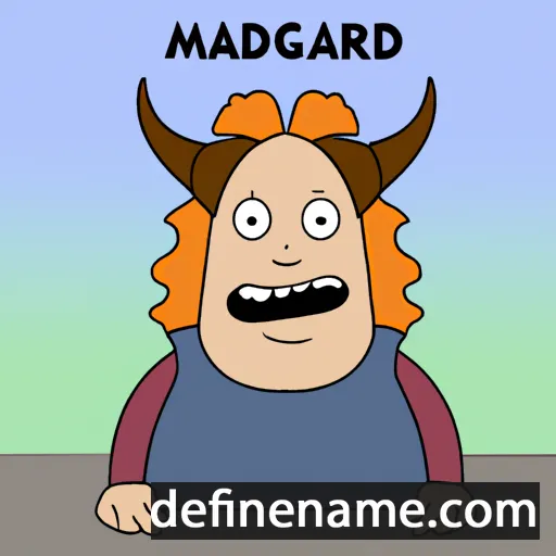 cartoon of the name Magnhildur