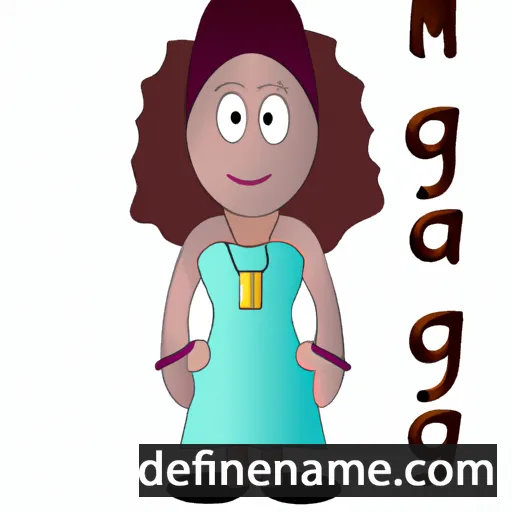 cartoon of the name Magnia