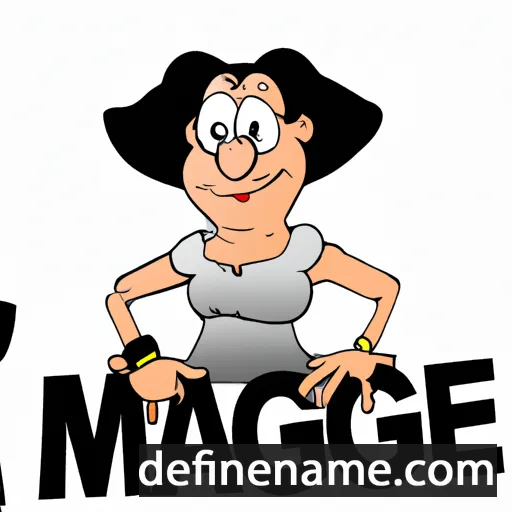 cartoon of the name Magnie