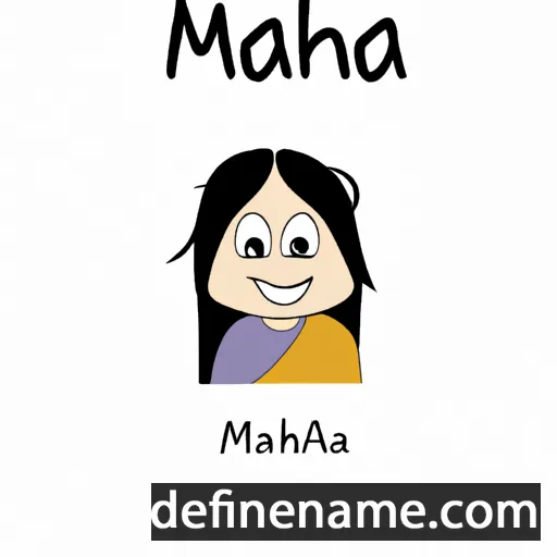 cartoon of the name Mahah