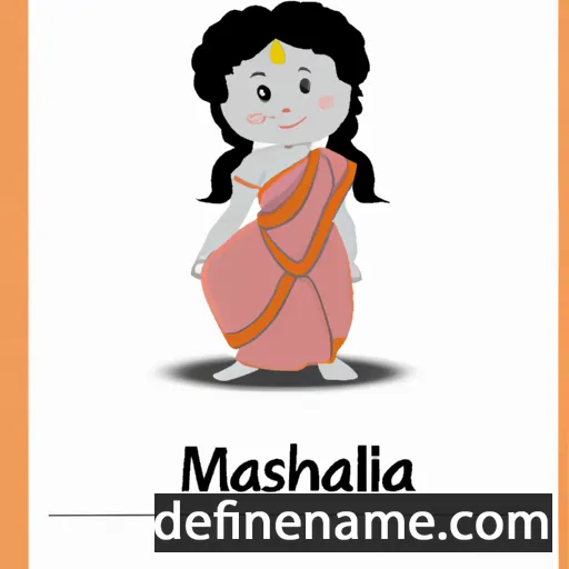 cartoon of the name Mahalakshmi