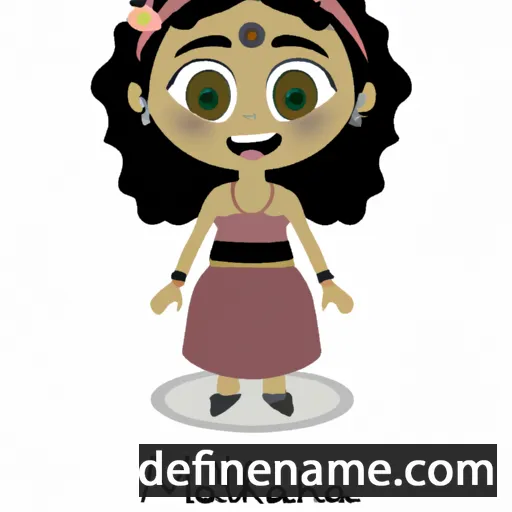 cartoon of the name Mahaliana