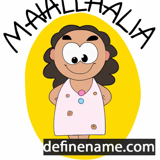 cartoon of the name Mahalina