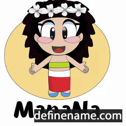 cartoon of the name Mahana