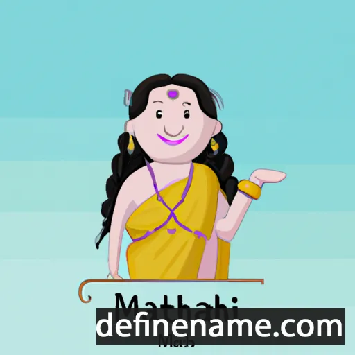 cartoon of the name Mahathi