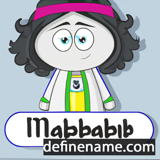 cartoon of the name Mahboubeh