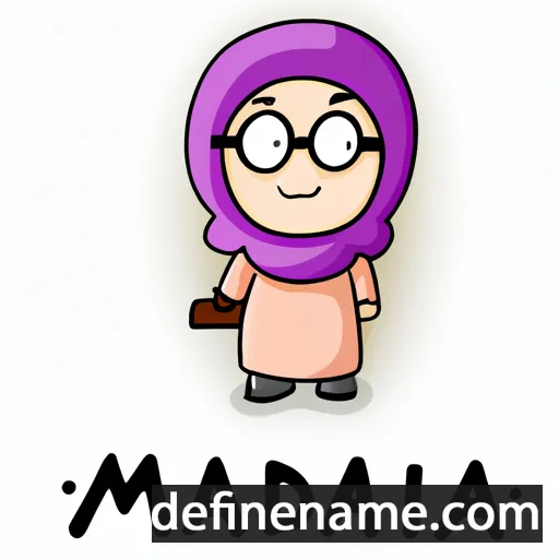 cartoon of the name Mahdzia