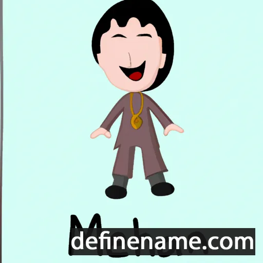 cartoon of the name Mahen