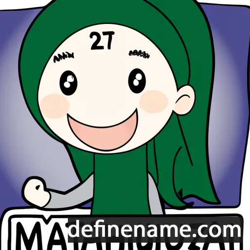 cartoon of the name Mahfuzah