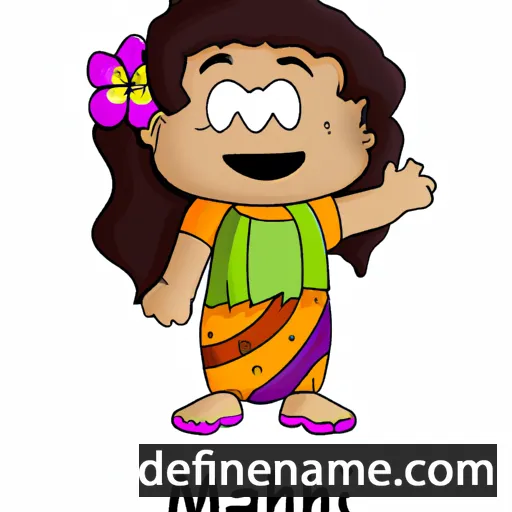 cartoon of the name Mahi